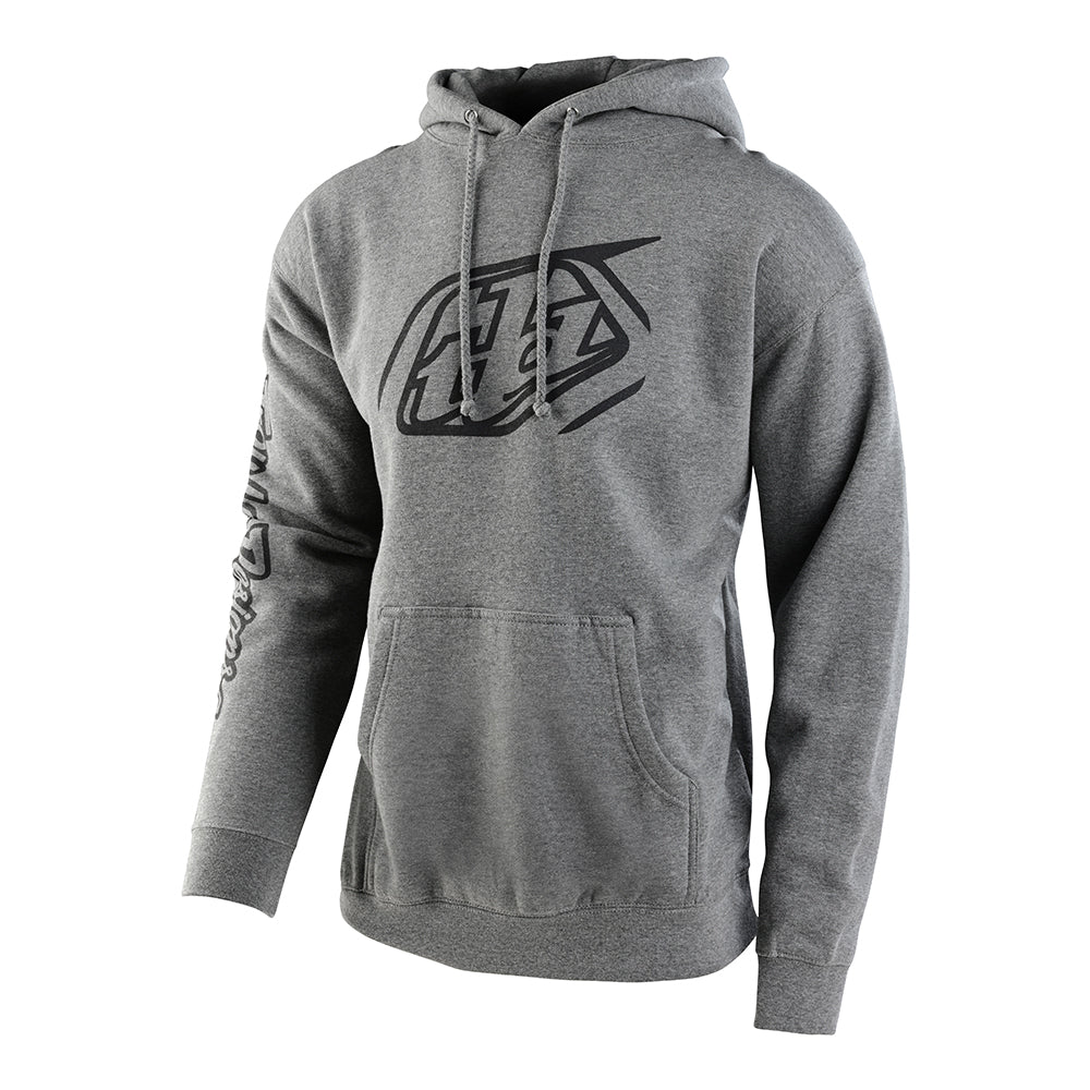 Pullover Hoodie Cropped Badge Gunmetal Heather – Troy Lee Designs