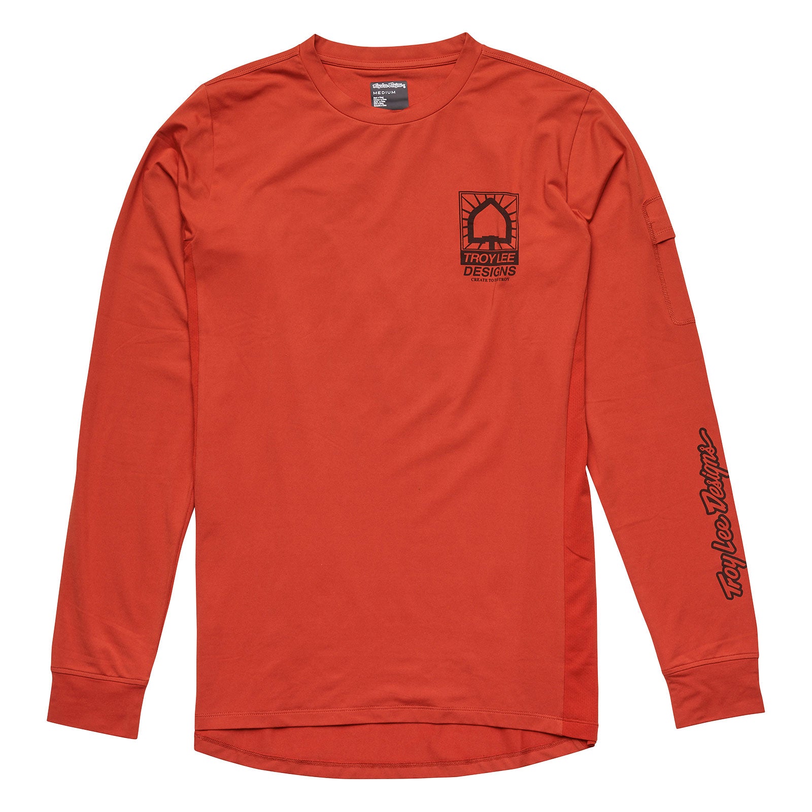 Ruckus Long Sleeve Ride Tee Create To Destroy Brick – Troy Lee Designs