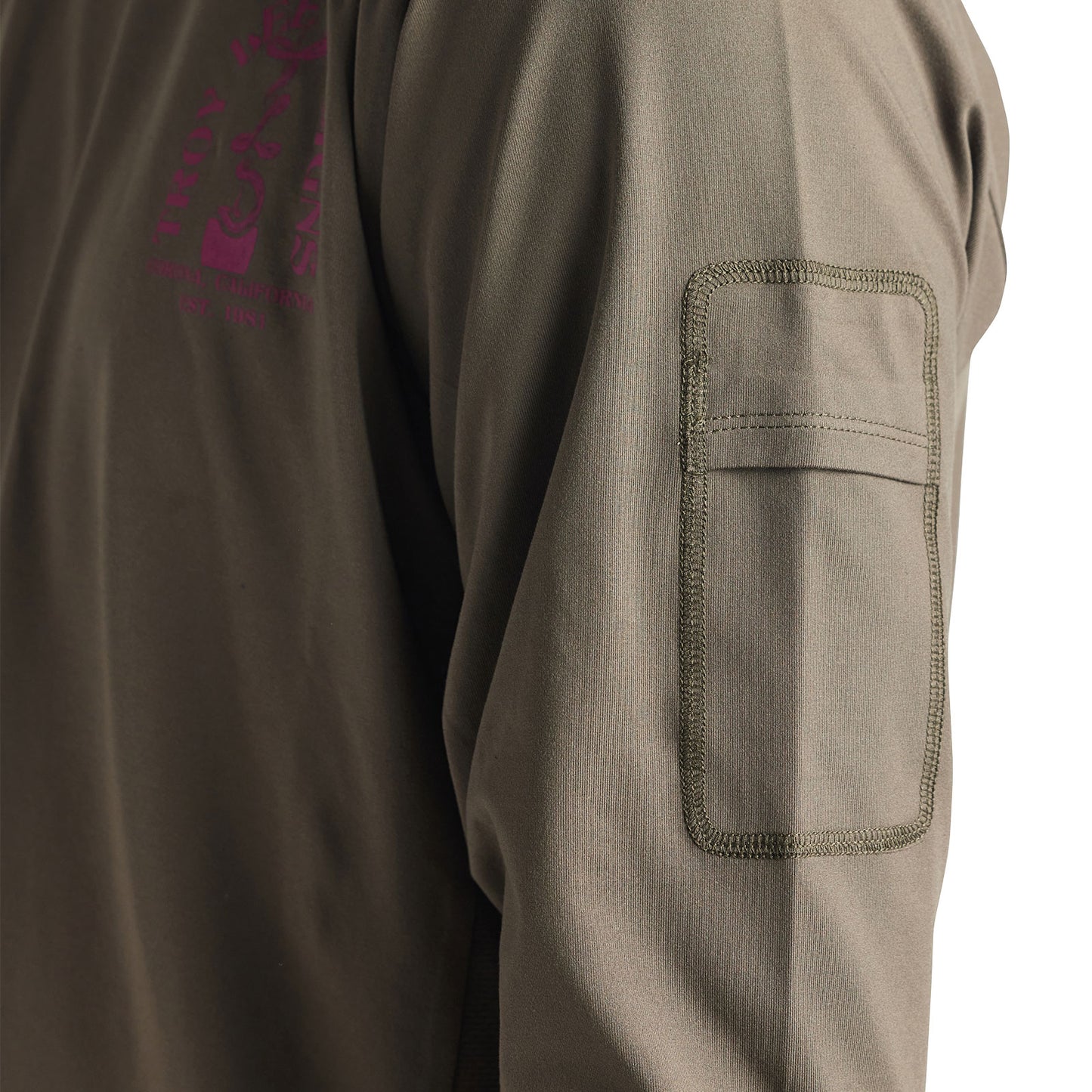 Ruckus Long Sleeve Ride Tee Fangs Olive