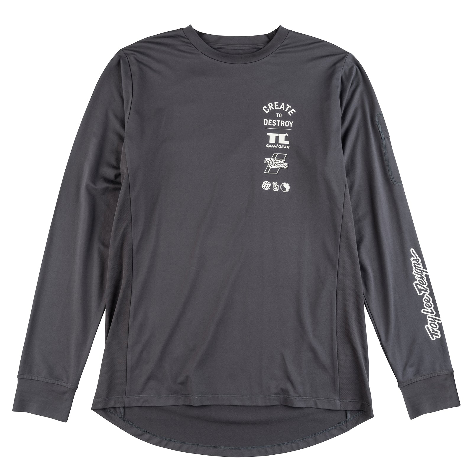 Ruckus Long Sleeve Ride Tee Destroy Carbon – Troy Lee Designs