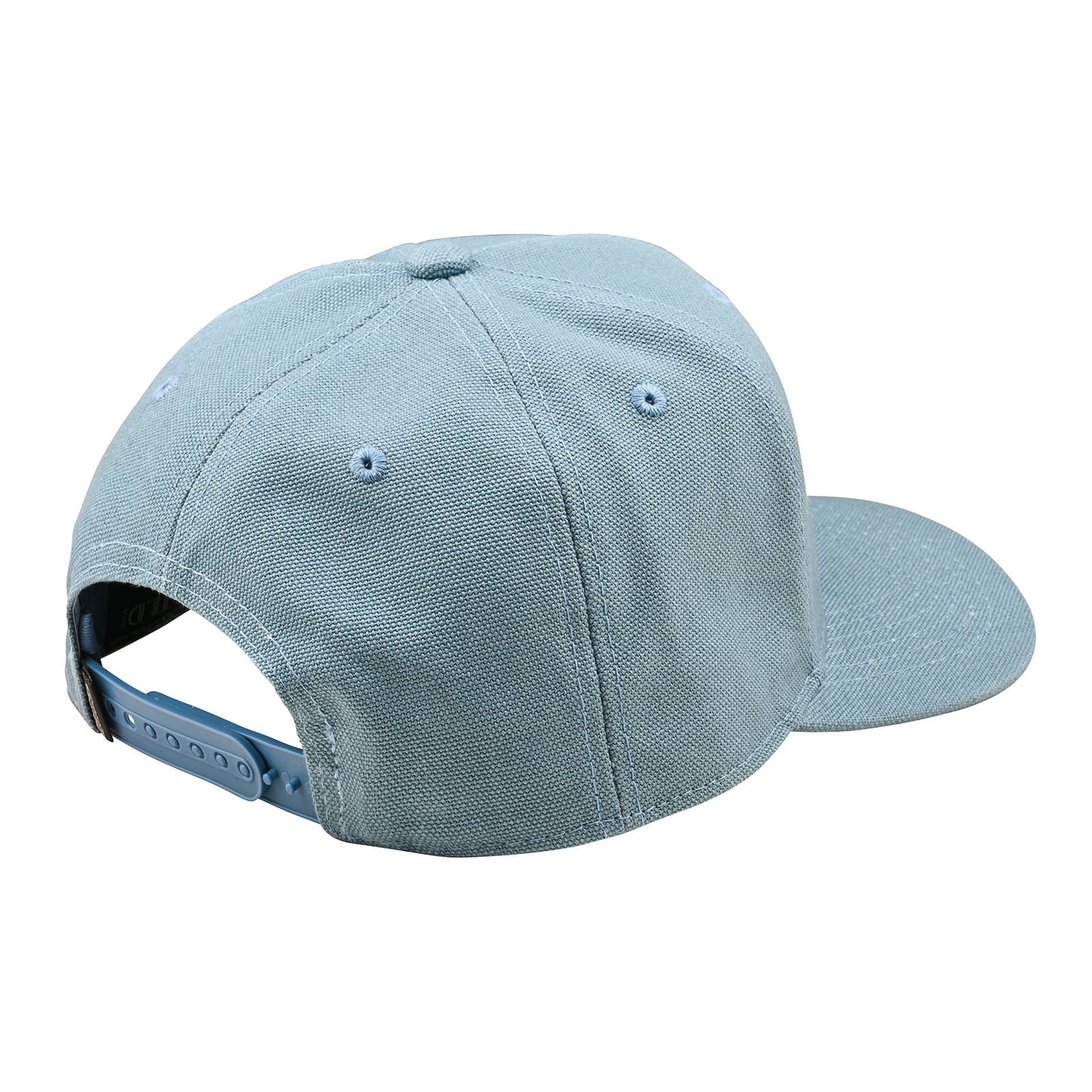 Curved Snapback Hat Stamp Smoke Blue