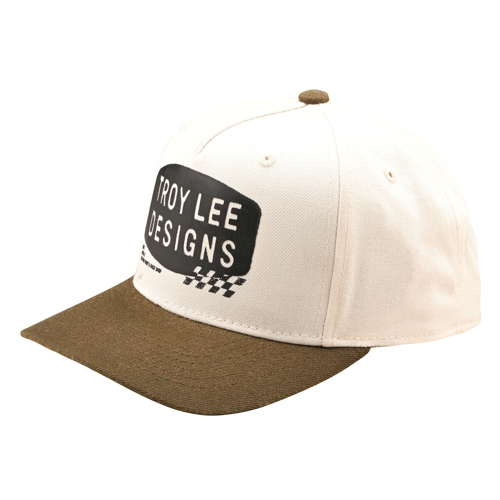 Curved Snapback Hat Stamp Vintage White / Olive – Troy Lee Designs