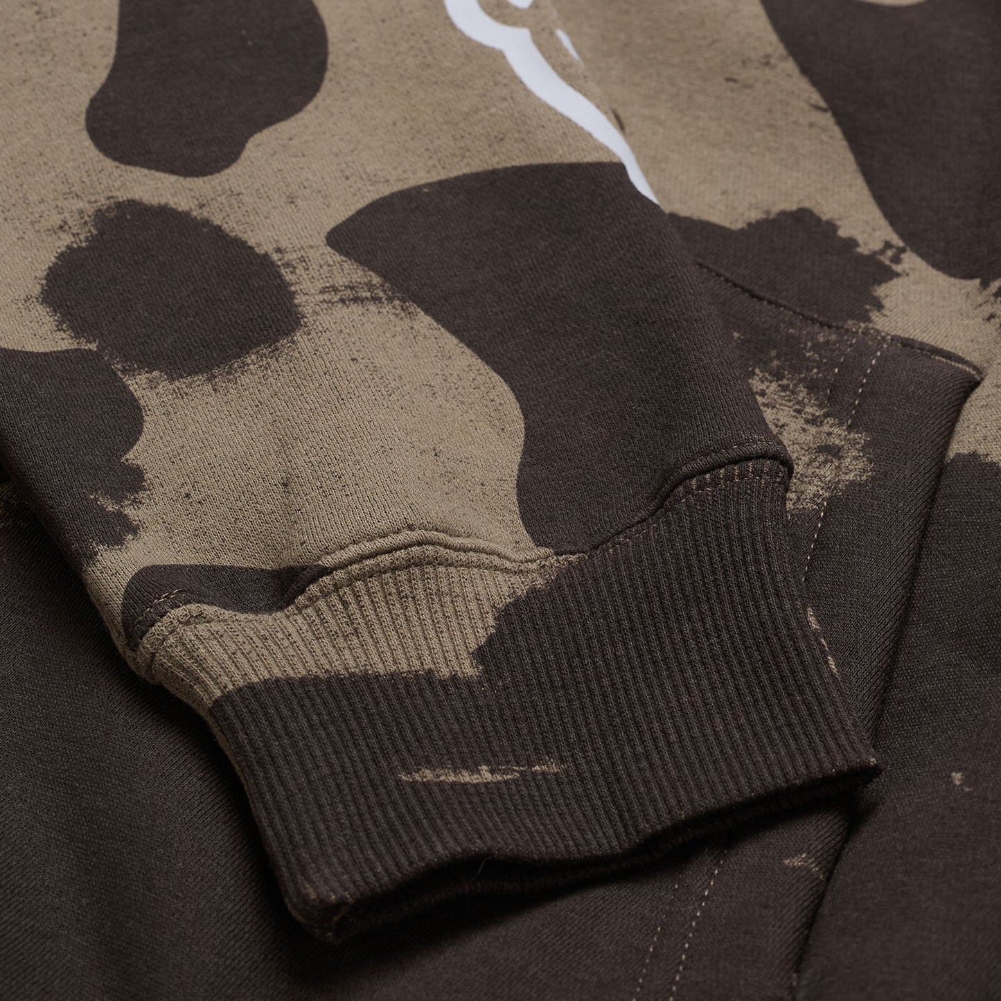 Zip Up Hoodie Branded Olive Camo