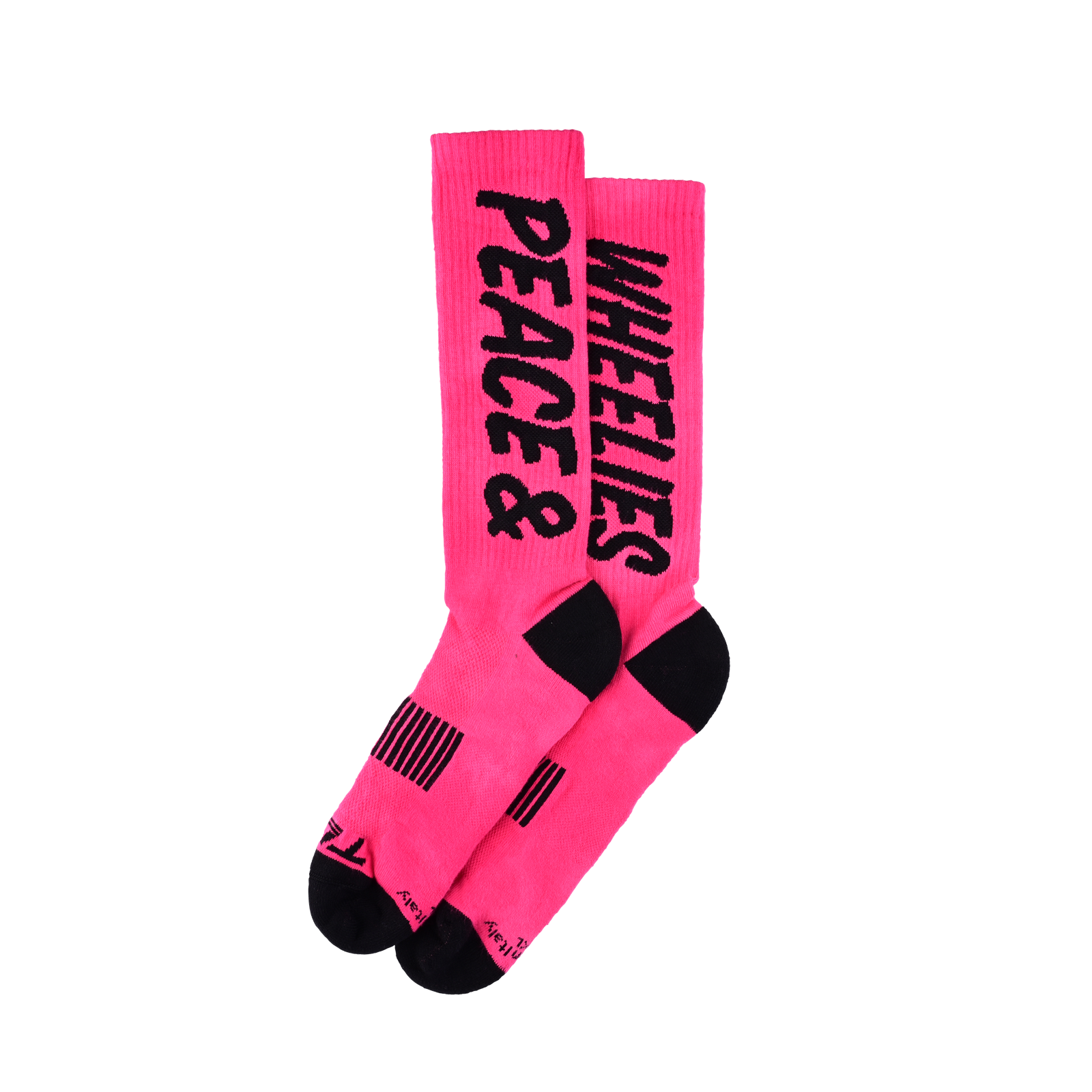 Mens Performance Socks Peace & Wheelies Fuscia