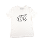 Wmns Short Sleeve Tee Cropped Badge Vintage White