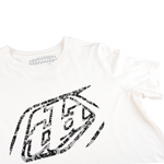 Wmns Short Sleeve Tee Cropped Badge Vintage White