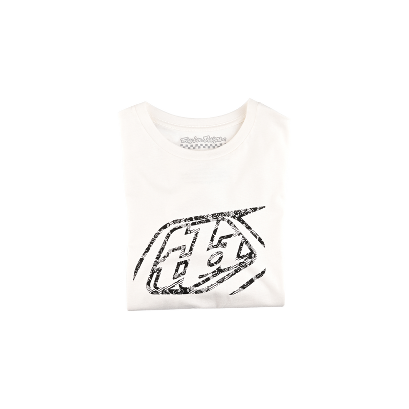 Wmns Short Sleeve Tee Cropped Badge Vintage White