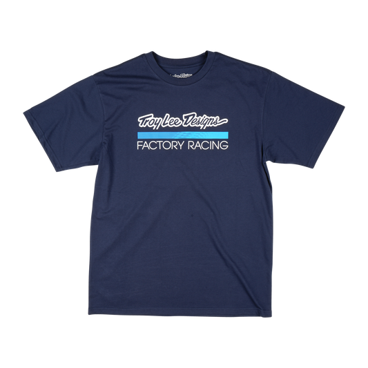 Short Sleeve Tee Troy Lee Designs Factory Racing Navy / Blue