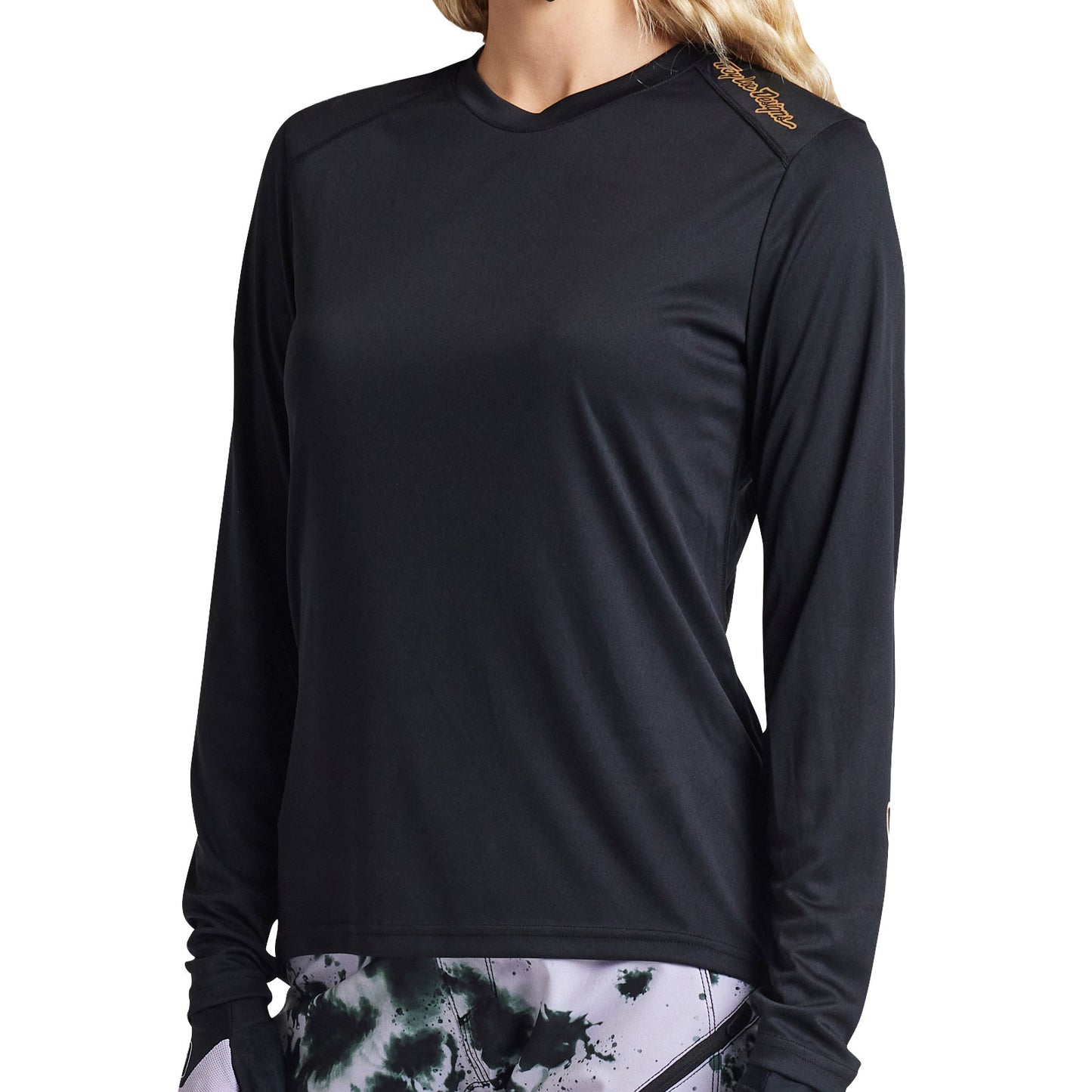 Womens Lilium LS Jersey Solid Black