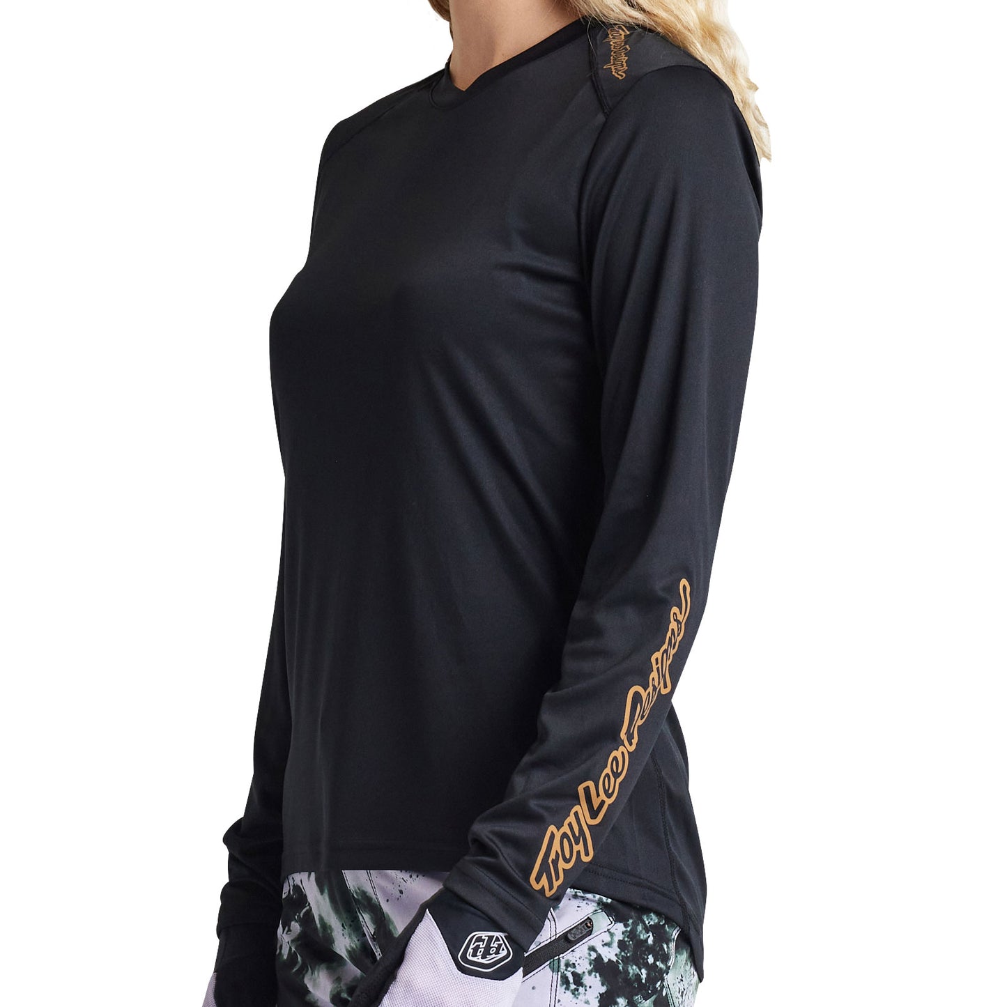 Womens Lilium LS Jersey Solid Black