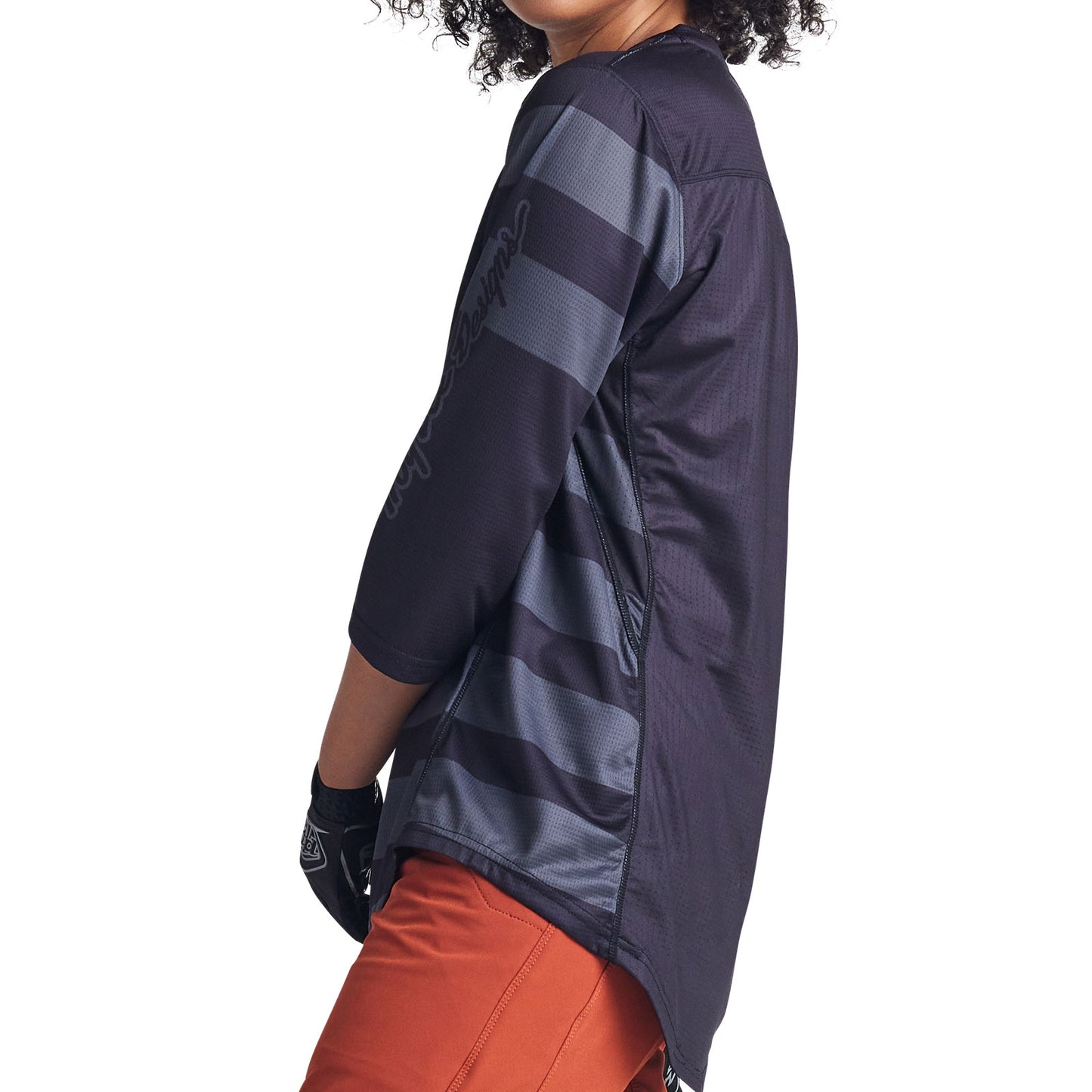 Womens Mischief Jersey Split Stripe Black