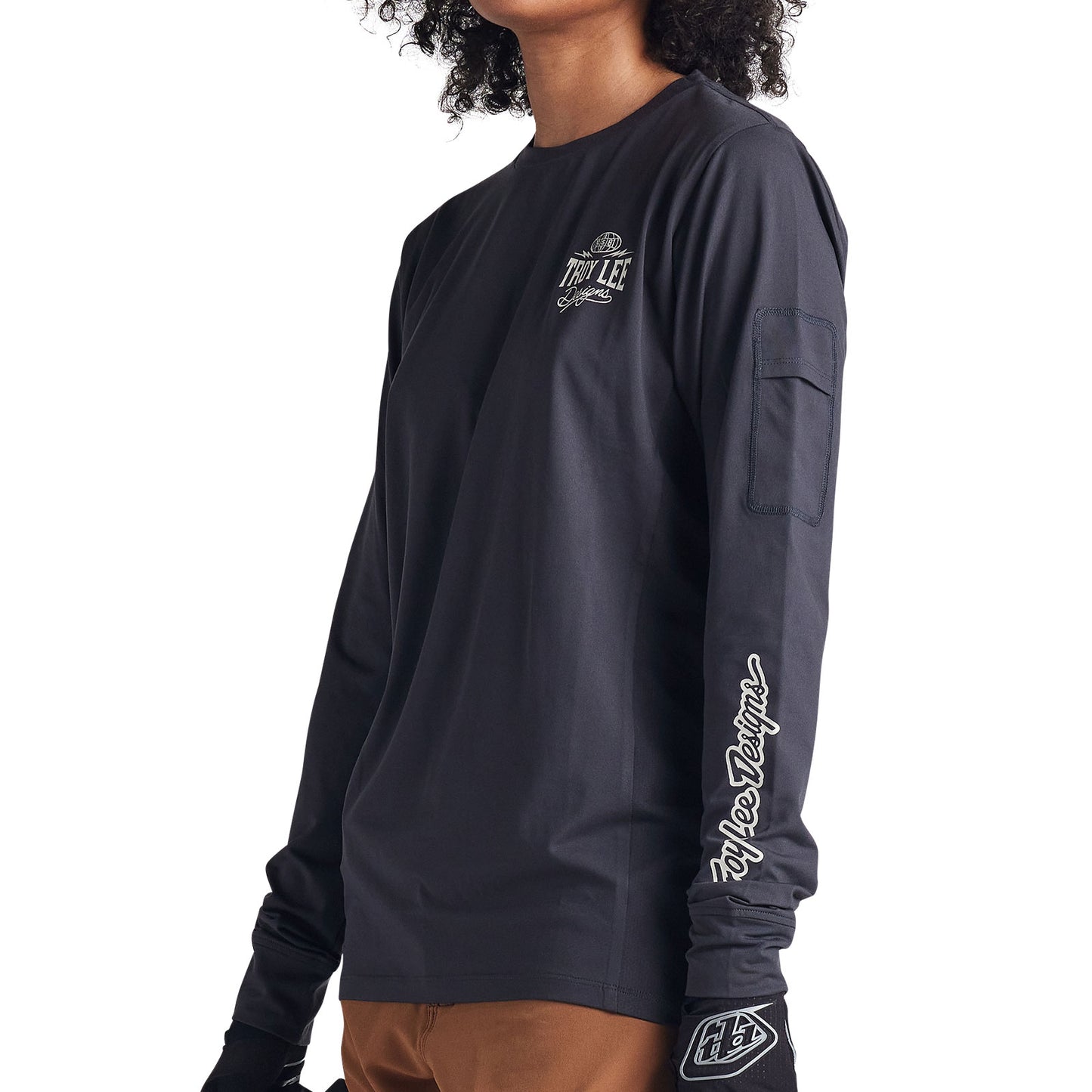 Ruckus Long Sleeve Ride Tee Bolts Carbon