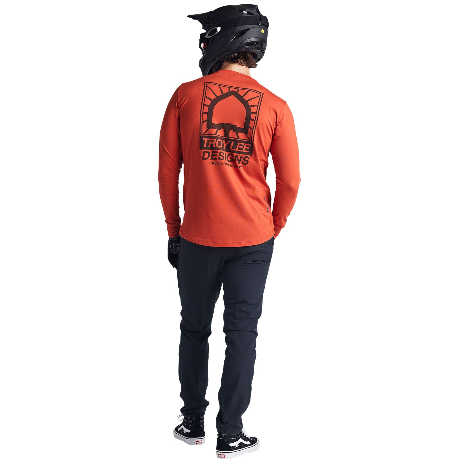 Ruckus Long Sleeve Ride Tee Create To Destroy Brick – Troy Lee Designs