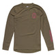 Ruckus Long Sleeve Ride Tee Fangs Olive