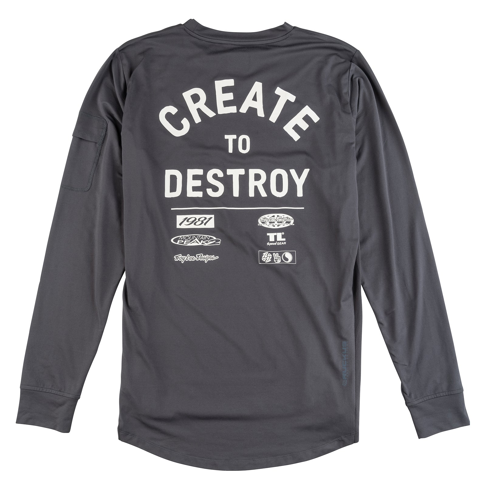 Ruckus Long Sleeve Ride Tee Destroy Carbon – Troy Lee Designs