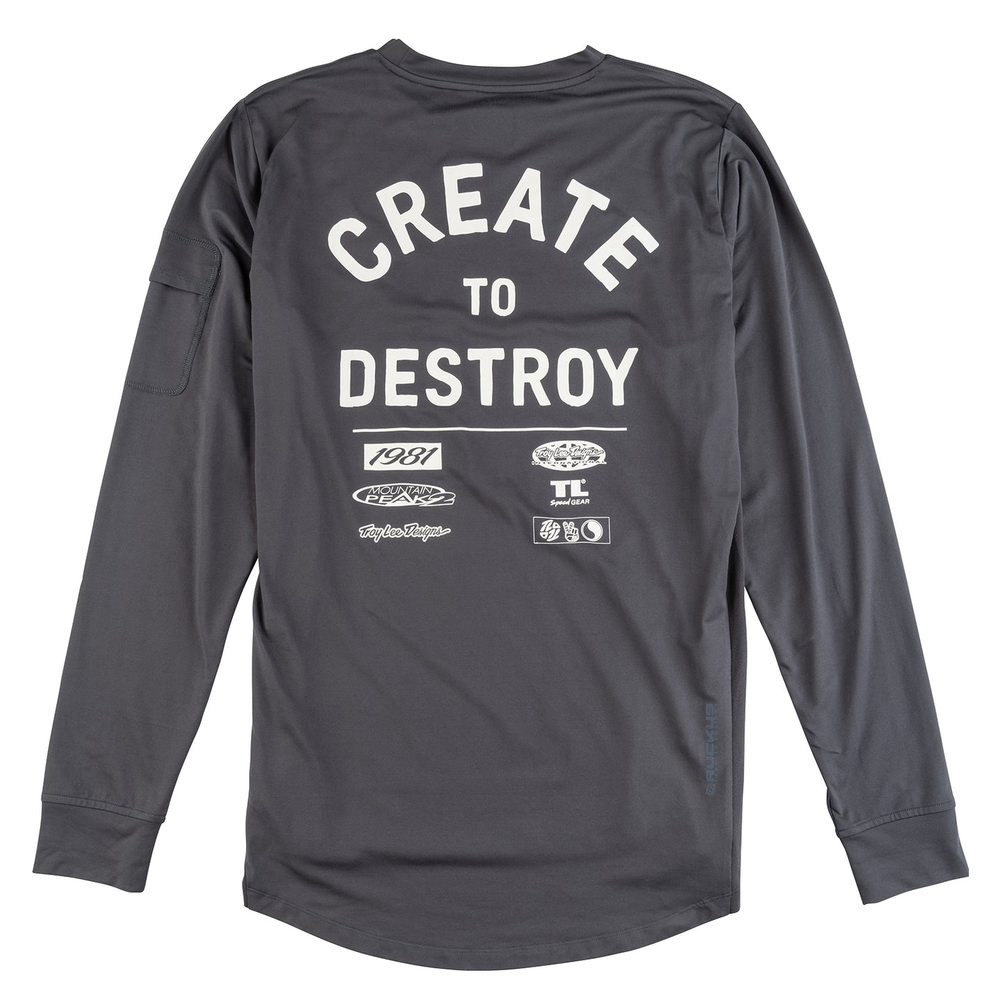 Ruckus Long Sleeve Ride Tee Destroy Carbon