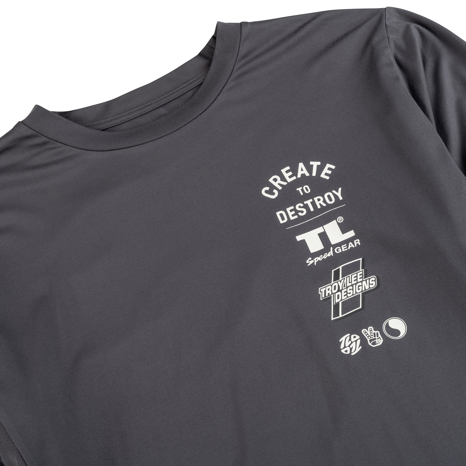 Ruckus Long Sleeve Ride Tee Destroy Carbon – Troy Lee Designs