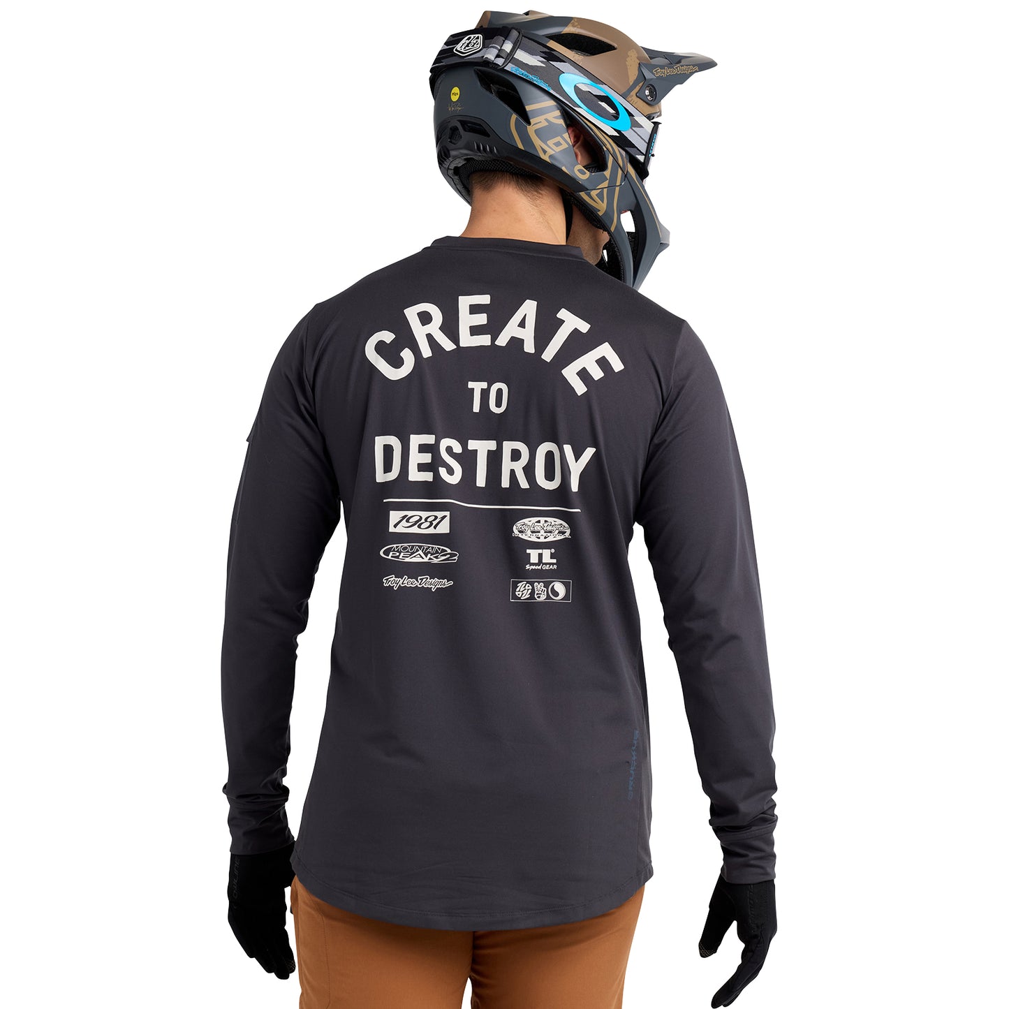 Ruckus Long Sleeve Ride Tee Destroy Carbon
