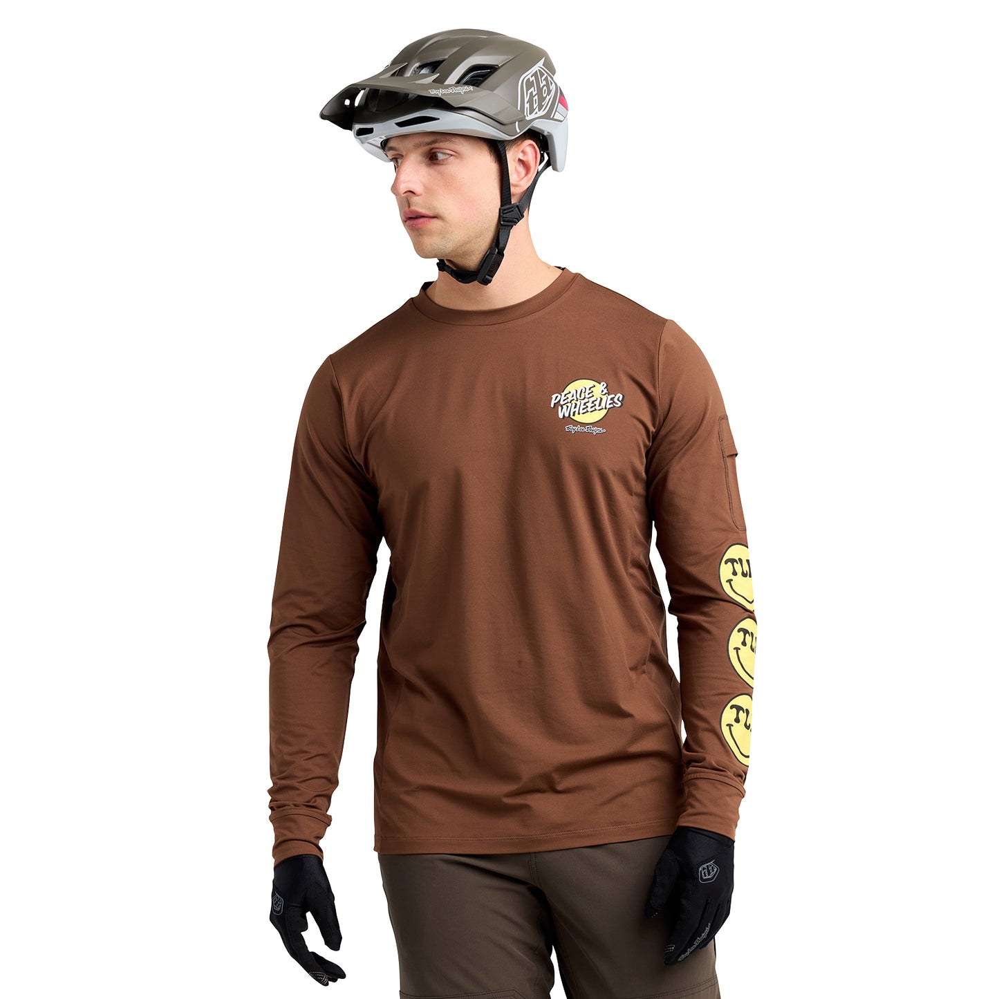 Ruckus Long Sleeve Ride Tee Wheelies Chocolate