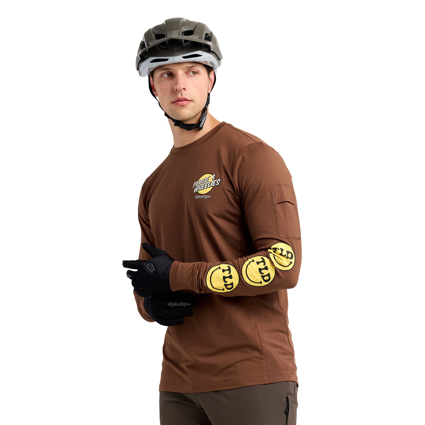 Ruckus Long Sleeve Ride Tee Wheelies Chocolate