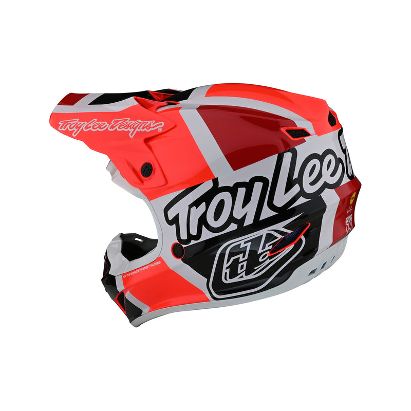 SE4 Polyacrylite Helmet Quattro Red / Charcoal – Troy Lee Designs
