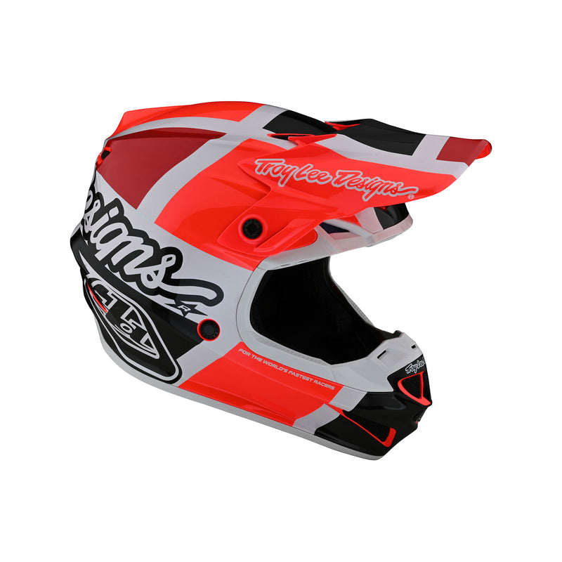 SE4 Polyacrylite Helmet Quattro Red / Charcoal – Troy Lee Designs