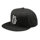 Flat Bill Snapback Peace Black