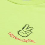 Long Sleeve Tee Peace Out Glo Yellow