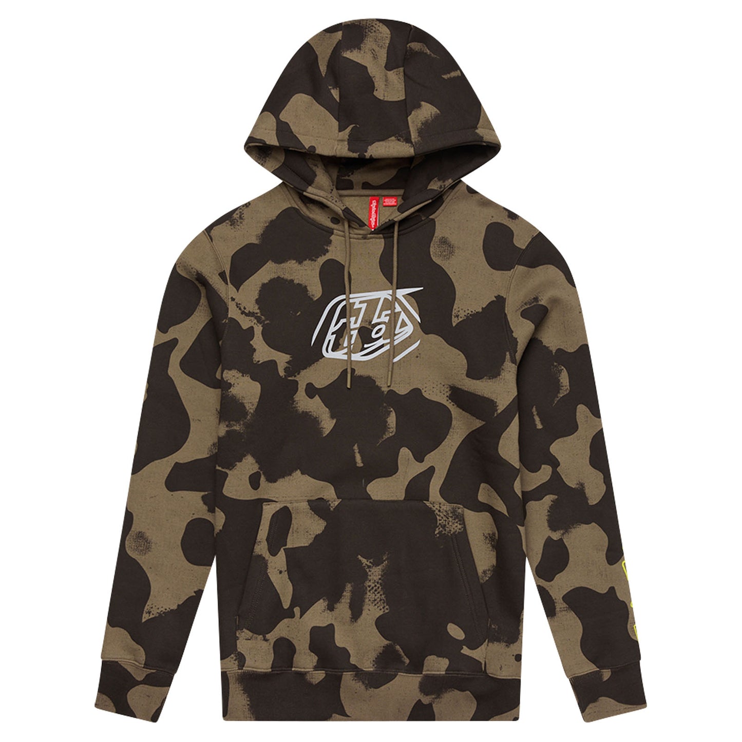 Pullover Hoodie Badge Olive Camo