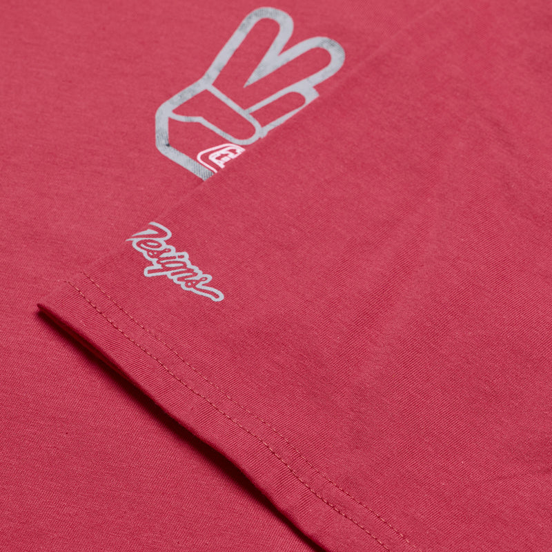 Short Sleeve Tee Peace Out Fuchsia
