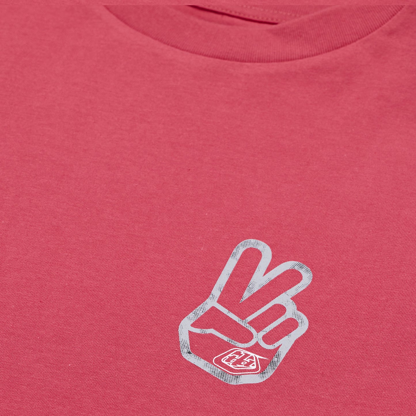 Womens Short Sleeve Tee Peace Out Fuchsia