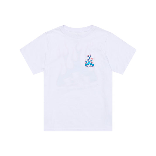 Youth Short Sleeve Tee Torched White