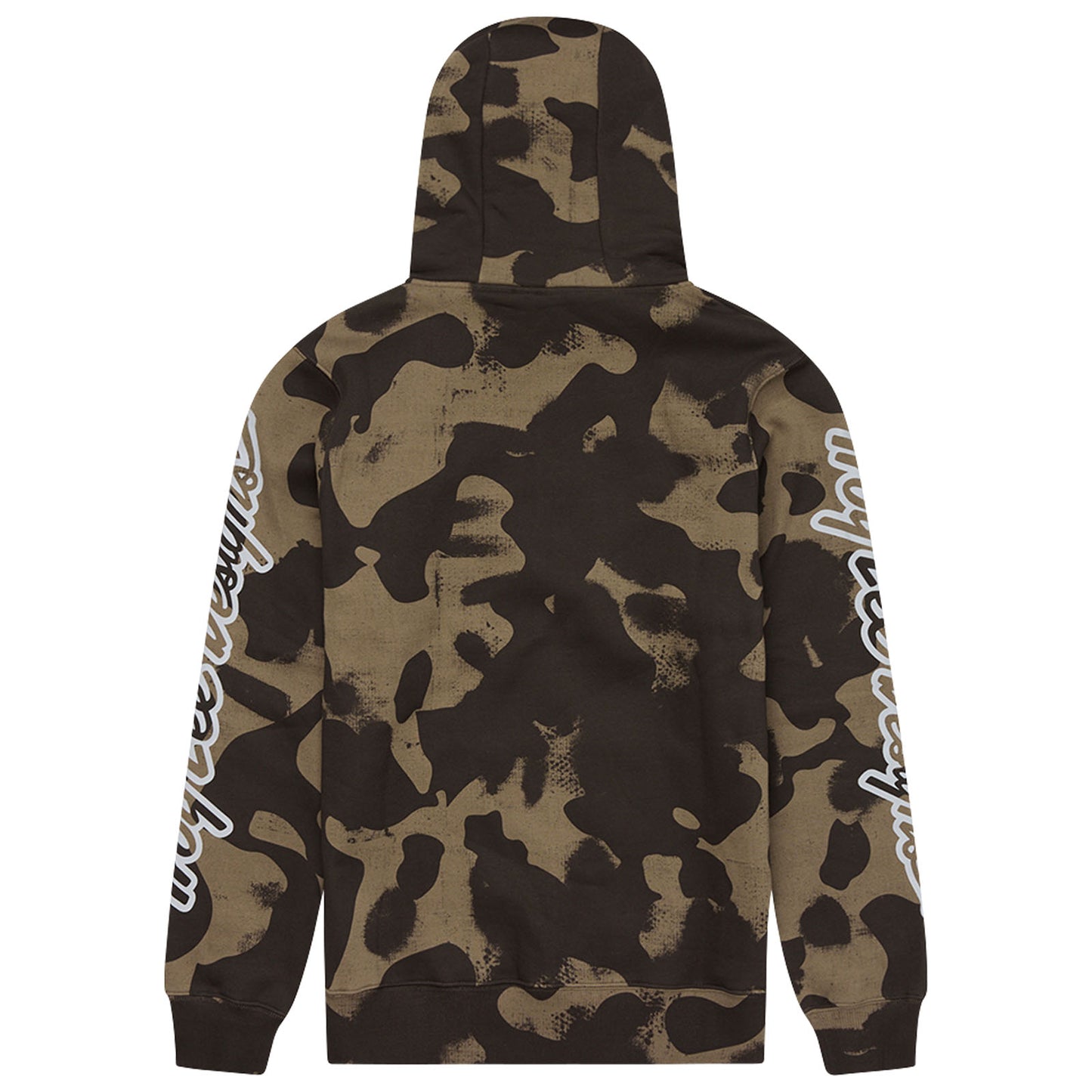 Zip Up Hoodie Branded Olive Camo