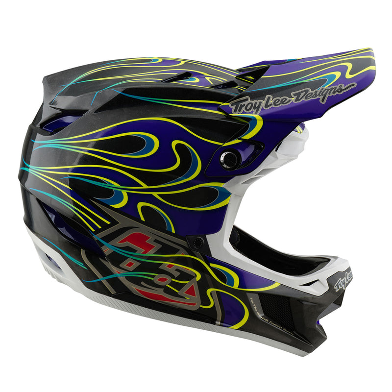 Torched Rukus D4 Carbon Helmet Torched Black / Purple – Troy Lee Designs