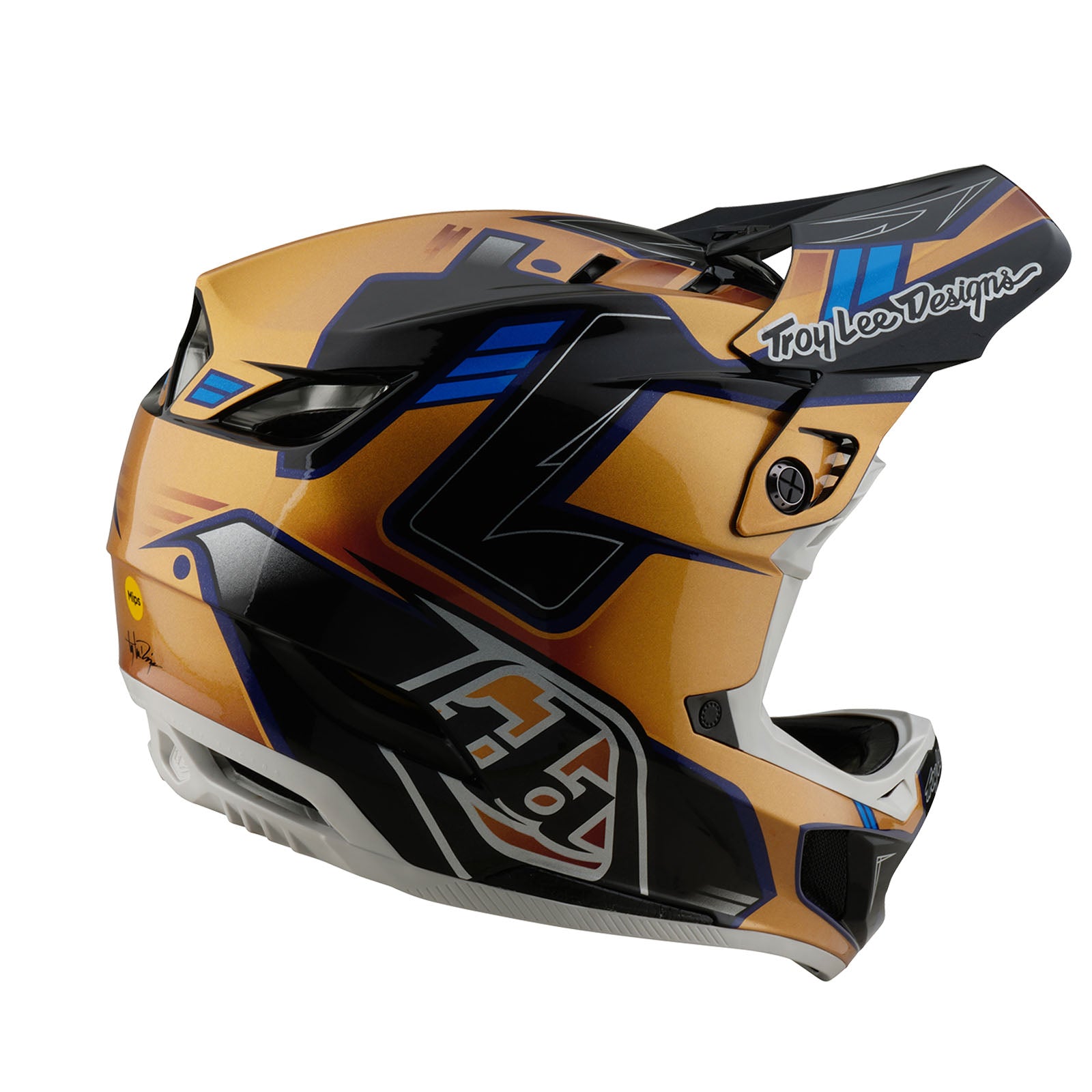 D4 Composite Helmet Royalty Black / Gold – Troy Lee Designs