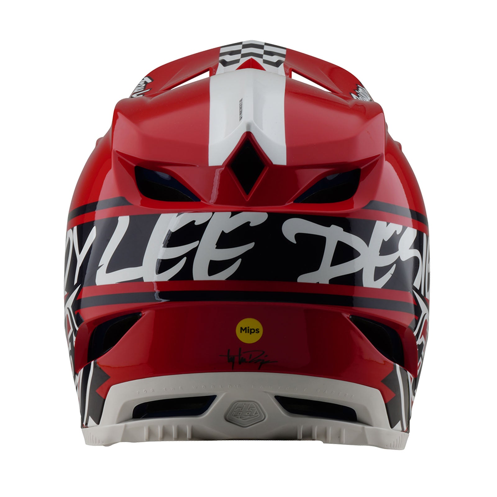 D4 Polyacrylite Helmet Fifty-50 White / Red – Troy Lee Designs