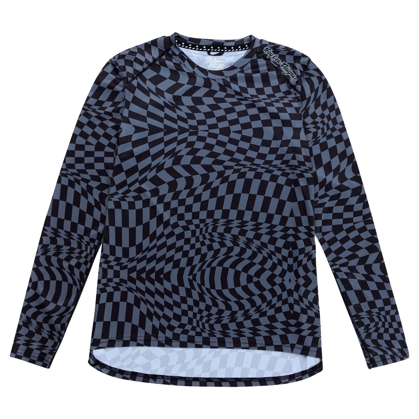Womens Lilium Long Sleeve Jersey Twisted Checkers Black / Gray