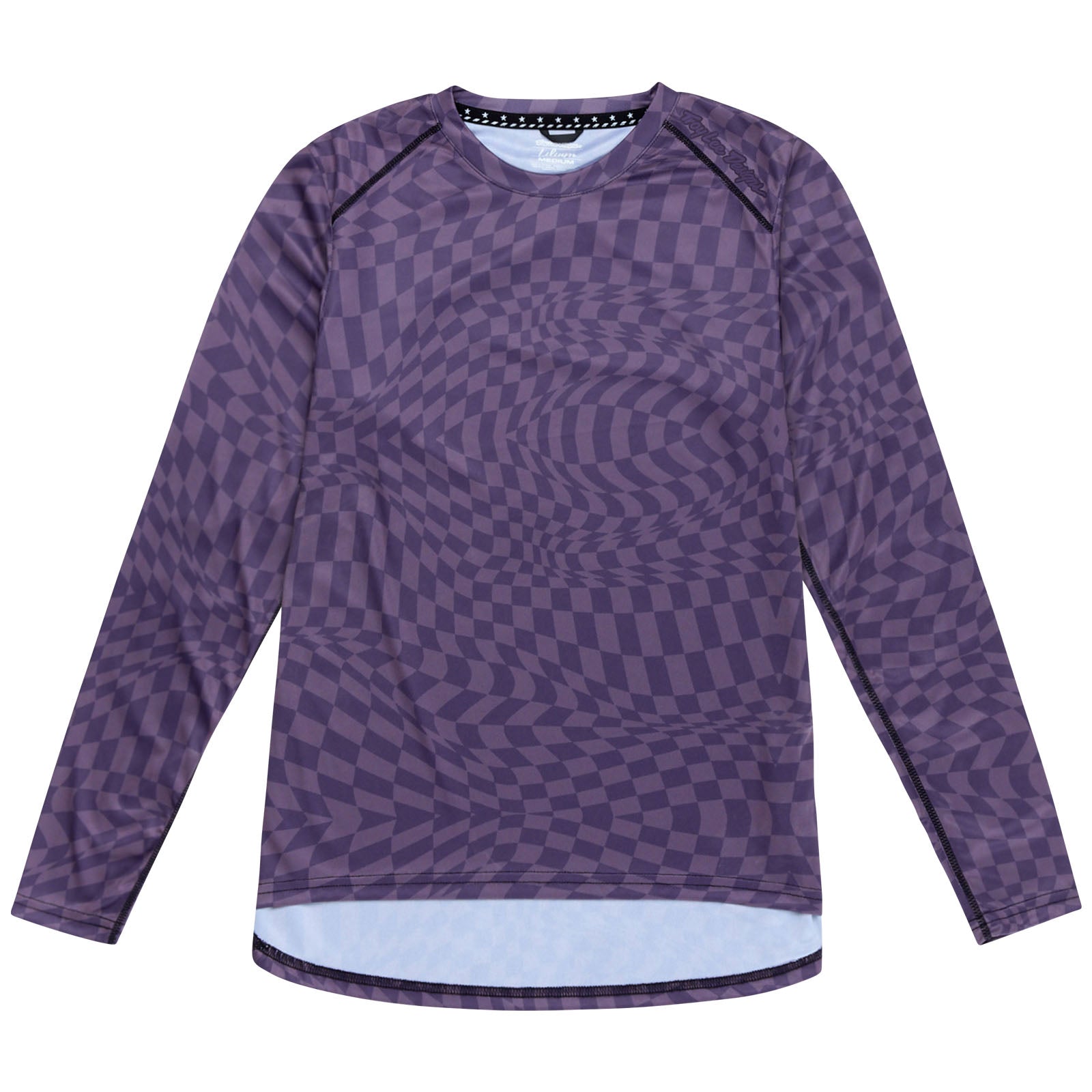 Womens Lilium Long Sleeve Jersey Twisted Checkers Deep Purple