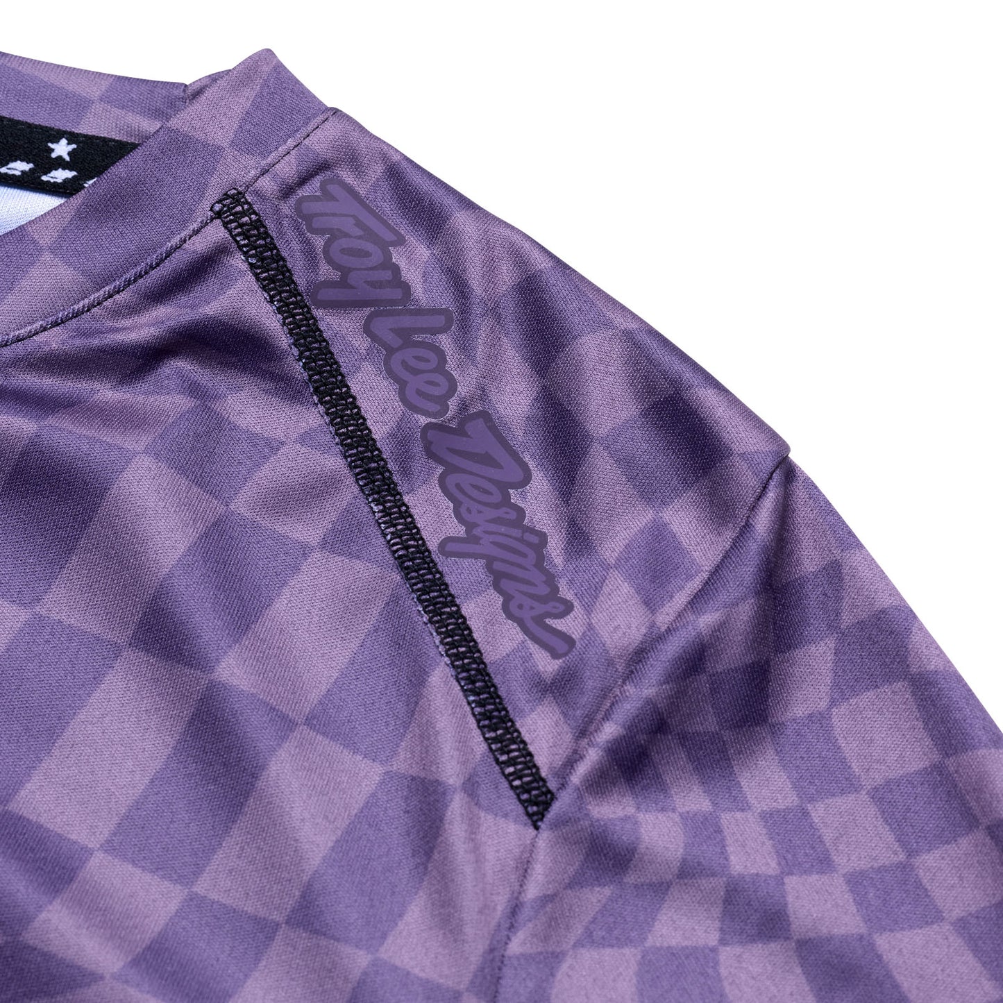 Womens Lilium Long Sleeve Jersey Twisted Checkers Deep Purple