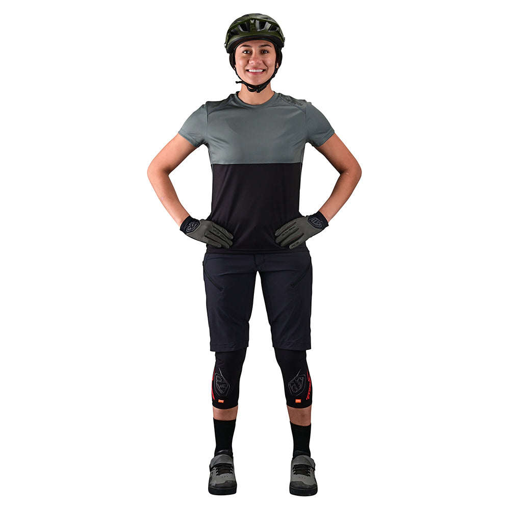 Womens Lilium SS Jersey Block Green / Black